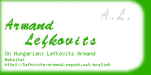 armand lefkovits business card